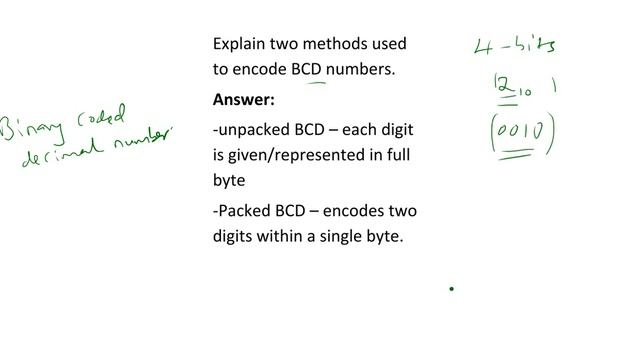 3. Explain two methods used to encode BCD numbers. смотреть онлайн