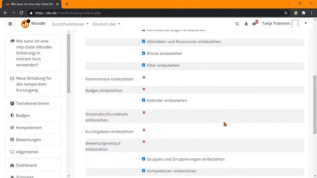 Wie kann ich eine mbz-Datei (Moodle Sicherung) in meinem Kurs verwenden? - Moodle 3.11 смотреть онлайн