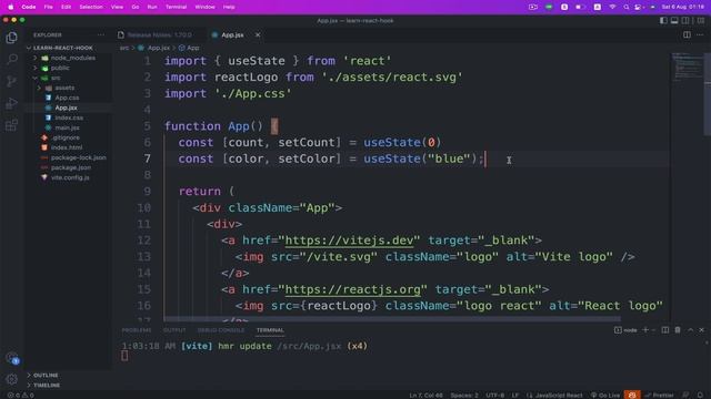 Learn React Hooks | The useState Hook | Part 1 ??? смотреть онлайн