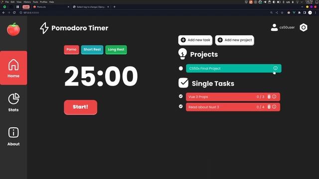 CS50w Final Project - Capstone - Pomo.do смотреть онлайн