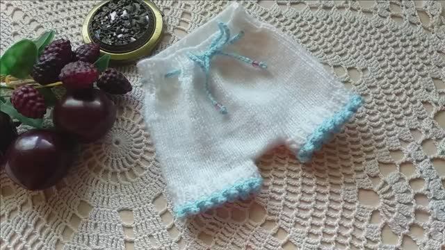 Вязание спицами - Шортики для зайки в стиле Тильда. смотреть онлайн