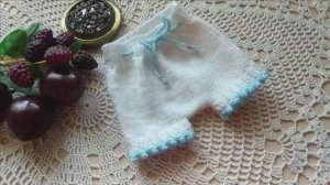 Вязание спицами - Шортики для зайки в стиле Тильда.