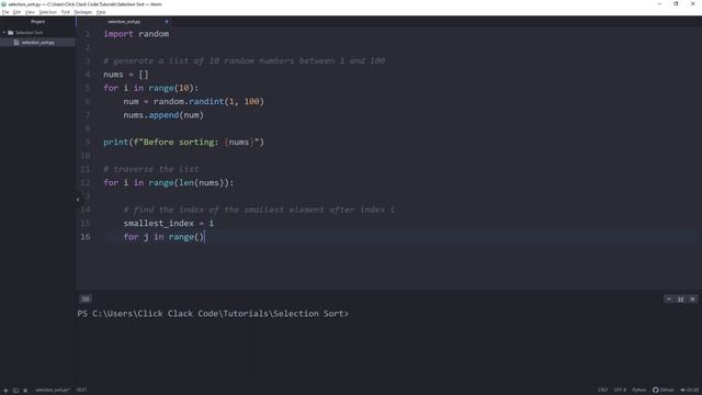 ASMR Programming - Selection Sort in Python | Five Minute Coding смотреть онлайн