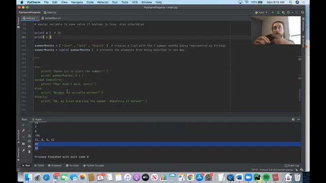 Python Programming: Lesson 46 - Tuple Unpacking, The Ternary Operator, and Else Blocks in Exception смотреть онлайн