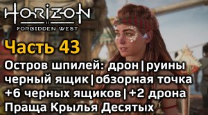 Horizon Forbidden West | Часть 43 | Прохождение | Остров Шпилей | 7 черных ящиков | 3 дрона и другое