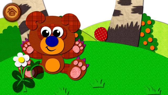 Puzzle game Bini Bambini Cheerful forest collect and play смотреть онлайн