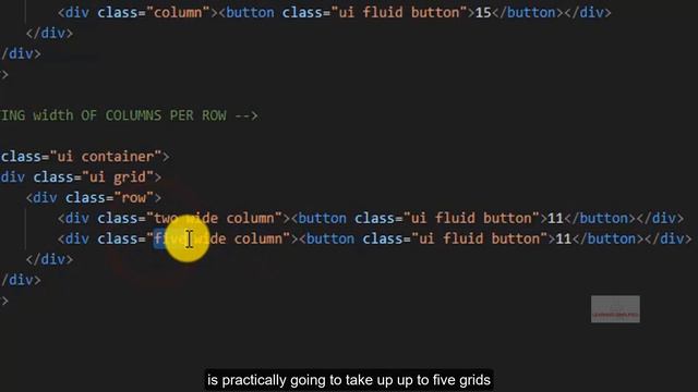 Semantic UI tutorial- How to set width for columns in a grid смотреть онлайн