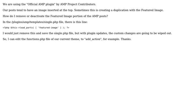 Wordpress: Hide Featured Image in AMP смотреть онлайн