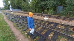 Егор ЖелДор. Детская железная дорога в Озёрках (Санкт-Петербург). На ЖД станции Юный