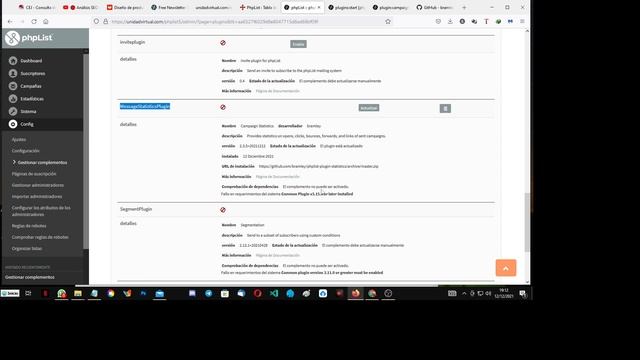 PhpList : Plugin CAMPAIGNSTATISTICS - Estadisticas de campañas смотреть онлайн