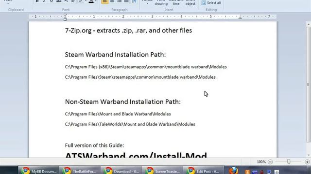 How to Install a Warband Mod for Steam and Non-Steam Users смотреть онлайн