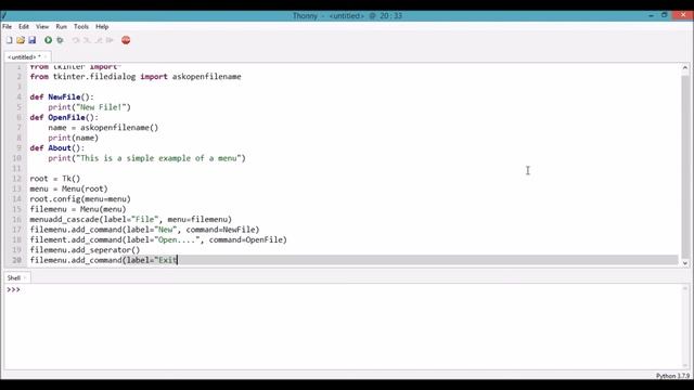How to create Menu buttons in python - tkinter tutorial #3 | THE KINGS OF CODING смотреть онлайн