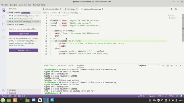 Grupo de Estudos Python - Semana 4 (Strings) смотреть онлайн