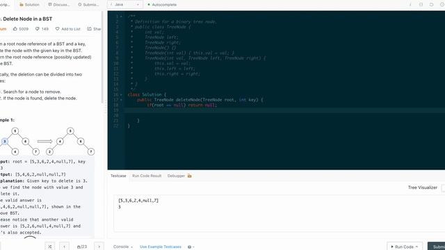 Delete Node In BST || Leetcode смотреть онлайн