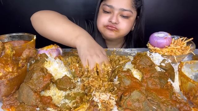 3 KG SPICY MUTTON LIVER CURRY WITH PAKISTANI CHICKEN CURRY AND LOTS OF BASMATI RICE | EATING SHOW смотреть онлайн