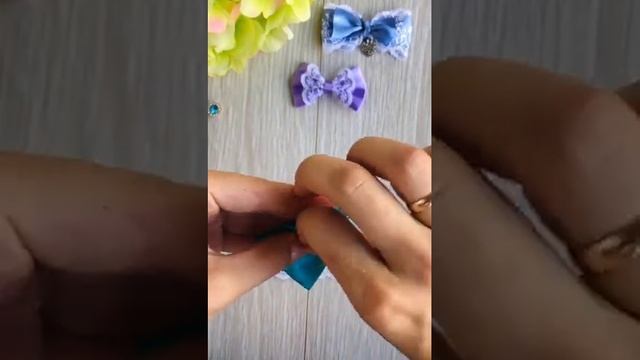 Кружевной бантик/МК бантик с кружевом/DIY/ мк канзаши/бантик атласный/Бантики с кружевом смотреть онлайн