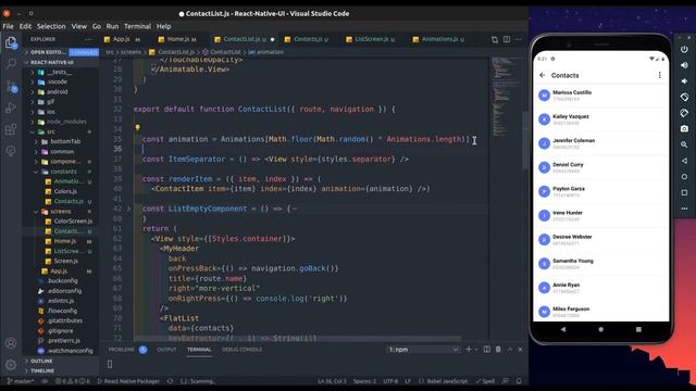 How to create Animated FlatList in react native | Simple animation with Animatable | React-Native смотреть онлайн