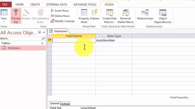 Creating a Table in MS Access 2013 смотреть онлайн