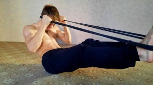 Супер упражнение на пресс с резинкой / жгутом