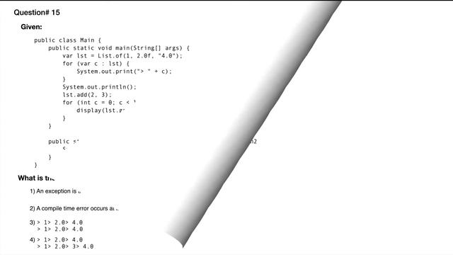 Java 11 Certification 1Z0-819 Practice Question and answers - Part - 2 смотреть онлайн