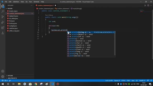 continue statement in while loop using java | java hindi tutorial смотреть онлайн