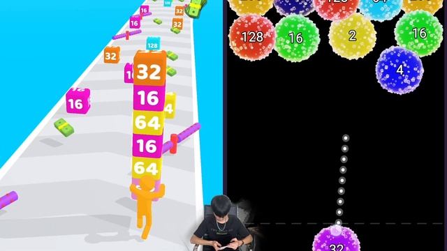 Satisfying Mobile Games: Cube Runner 2048, 2048 Marmalade - 123456789 Max Level Gameplay