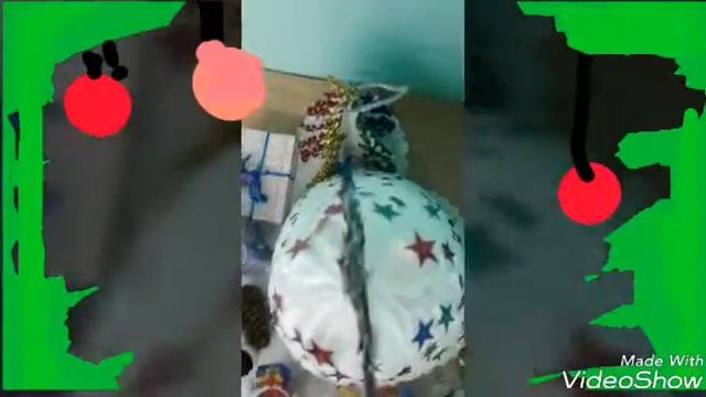 Елка из ватных дисков