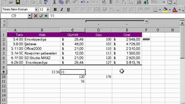 Microsoft Excel 2003 Azərbaycanca - Dərs 2.3 Xanalar və verilənlərin daxil edilməsi смотреть онлайн