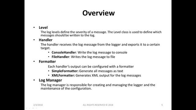 Java Logging Framework Overview (Loglama Nedir ?) смотреть онлайн