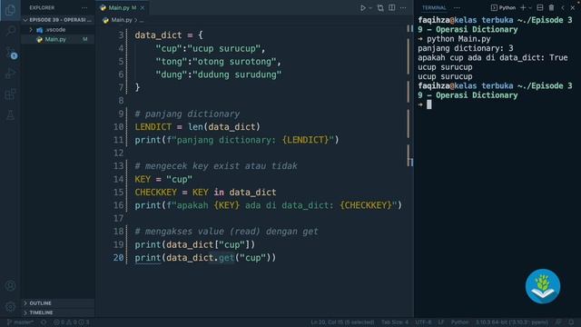 Belajar Python [Dasar] - 39 - Operasi Dictionary смотреть онлайн