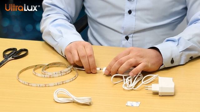 Безконтактно управление на светлината - ULTRALUX комплект LED лента и димиращ сензорен ключ смотреть онлайн