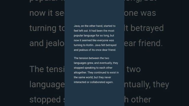 ChatGPT created a short love/betrayal story on Kotlin & Java смотреть онлайн