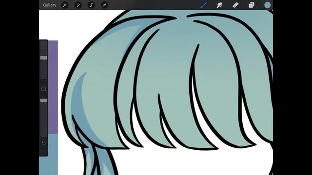 TUTORIAL How to Color Anime Girl Hair for Beginners on Procreate смотреть онлайн