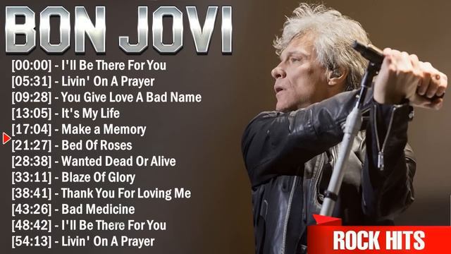 Bon Jovi Greatest Hits Full Album ~ Best Rock Songs Playlist Ever