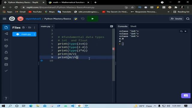 #04 Integer Float and Math Function In Python | Python tutorial in Bangla 2021 смотреть онлайн