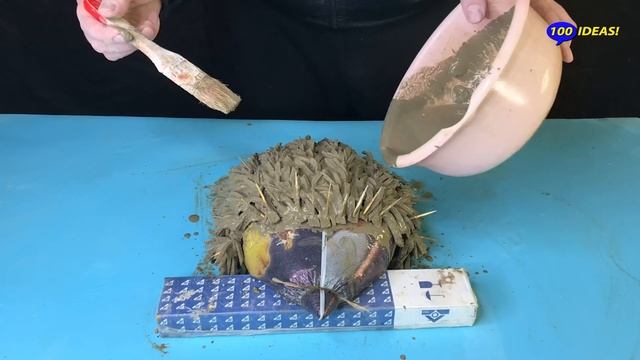? Garden Ideas: Hedgehog From Cement! Method Without Hand Sculpting!