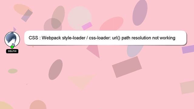 CSS : Webpack style-loader / css-loader: url() path resolution not working смотреть онлайн