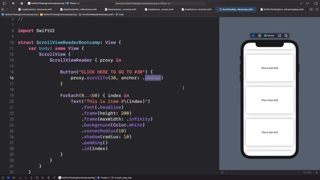 ScrollViewReader to auto scroll in SwiftUI | Continued Learning #5 смотреть онлайн