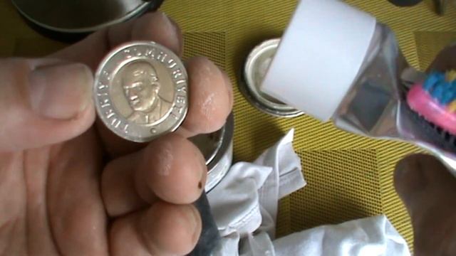 Простая чистка Биметаллических монет. смотреть онлайн