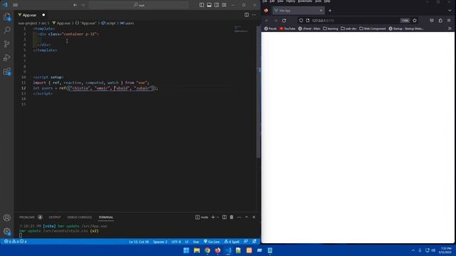 array data display using for loop with vue js 3 смотреть онлайн