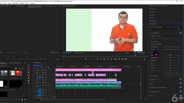 Цветокоррекция на панели Lumetri Color в Premiere Pro. Делаем натуральный оттенок кожи в видео! смотреть онлайн