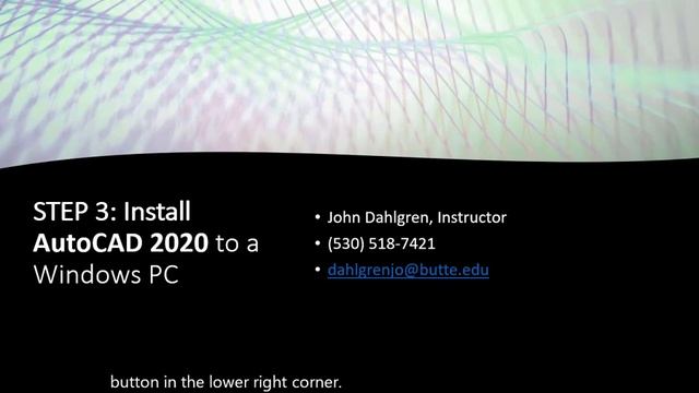 STEP 3 Install AutoCAD to a Windows10 PC смотреть онлайн