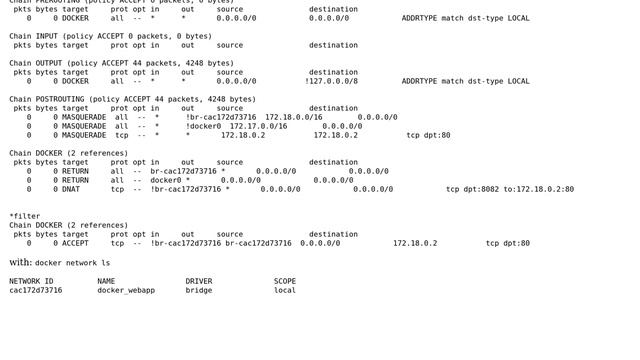 iptables traversal when connecting to docker client смотреть онлайн