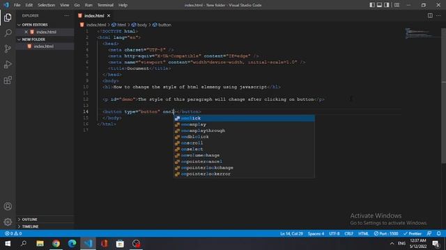 Javascript Tutorial 2 || Changing an Element's Style using javascript || hindi tutoriall смотреть онлайн