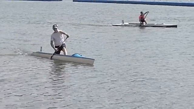 Егор прошёл 500метровку на каноэ. Областные соревнования. смотреть онлайн