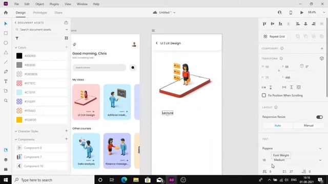 Design Learning App UI in Adobe XD | Tutorial | XD Design смотреть онлайн