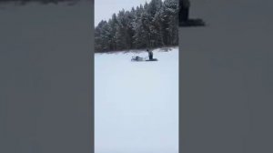 Мотобуксировщик мужик 20 л.с по снегу