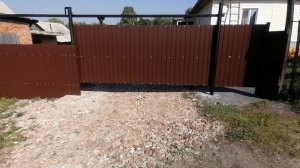 Простые откатные ворота своими руками