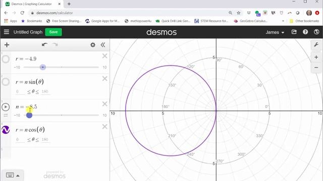 Polar Equations Using Desmos: The Circle смотреть онлайн