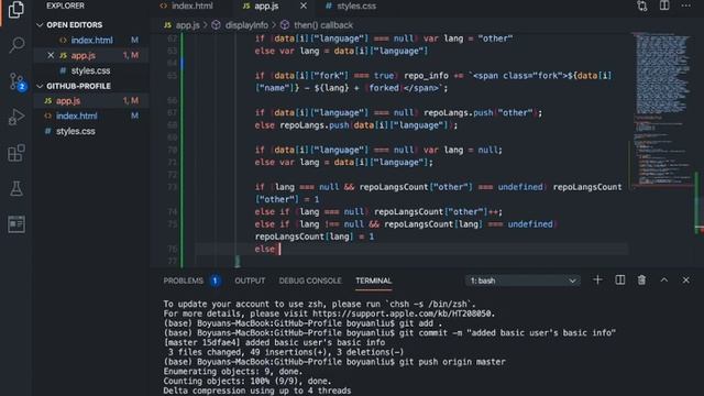 JavaScript Project #2: Build a Github Profile Site - Repos and Chart (PART 3) смотреть онлайн